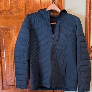 Women’s Nautical Dark Blue Puffer Jacket